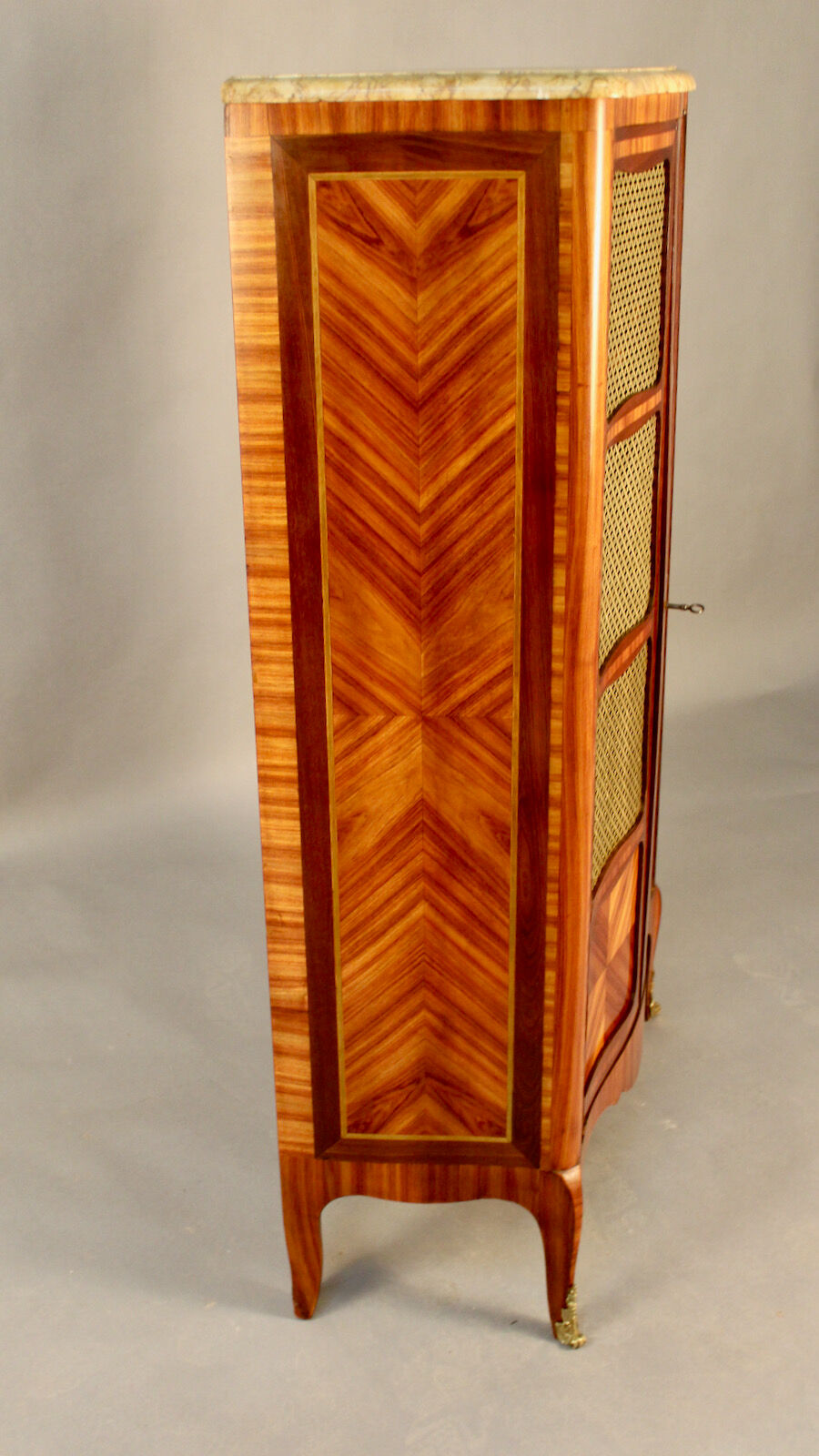 Showcase library mesh marquetée louis xv