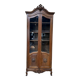 Vitrine, bibliothèque vitrée de style Louis XV en noyer