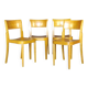 4 bistro chairs, around 1960, by Horgen Glarus - Switzerland - golden oak finish.