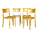 4 bistro chairs, around 1960, by Horgen Glarus - Switzerland - golden oak finish.