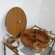 Mid century sewing box with / asystent / Service platform  teak 1960/70s