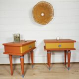 Pair of vintage bedsides