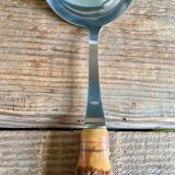 Stainless steel and bamboo ladle
