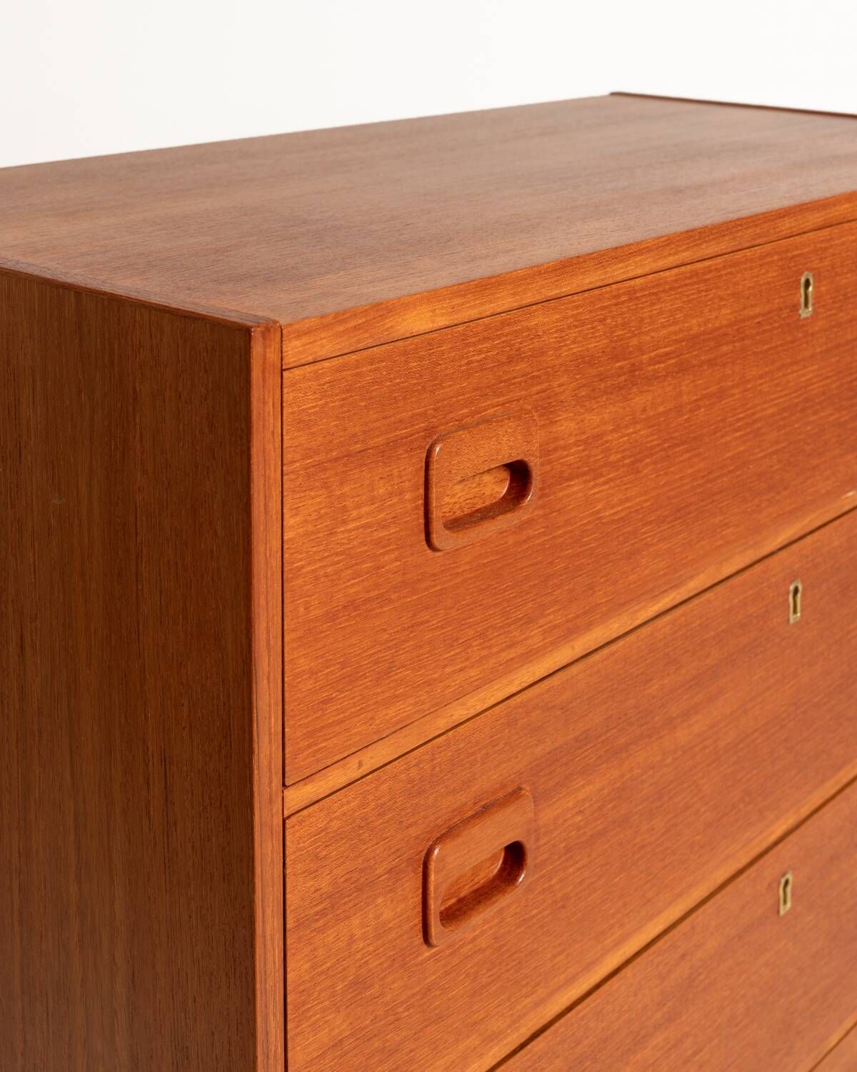 Scandinavian teak chest of drawers with locks