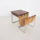 Mid-century rosewood and leather mimiset by Brabantia, The Netherlands 1950