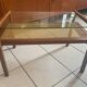 Mahogany coffee table Roger Landault 1960