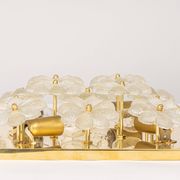 Magnificent small wall lamp/ceiling fixture in glass in the shape of a flower E. Palme, Germany.
