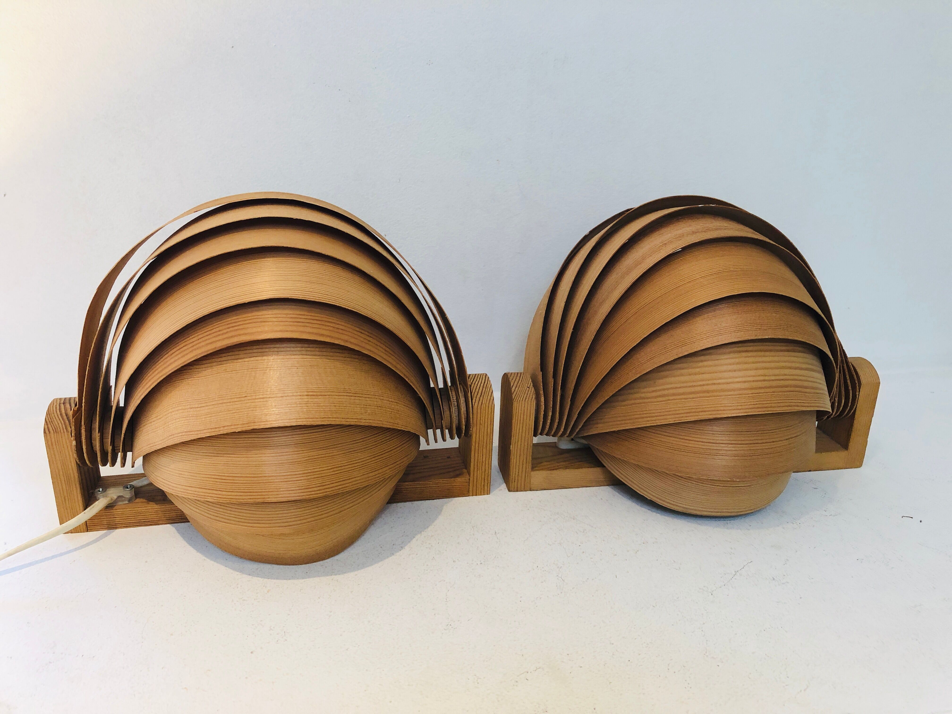 Pair of sconces Scandinavian Hans Agne Jakobsson, 1970