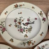 Set of 8 flat plates in Limoges porcelain