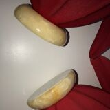 Pair of two-tone handkerchief lamps