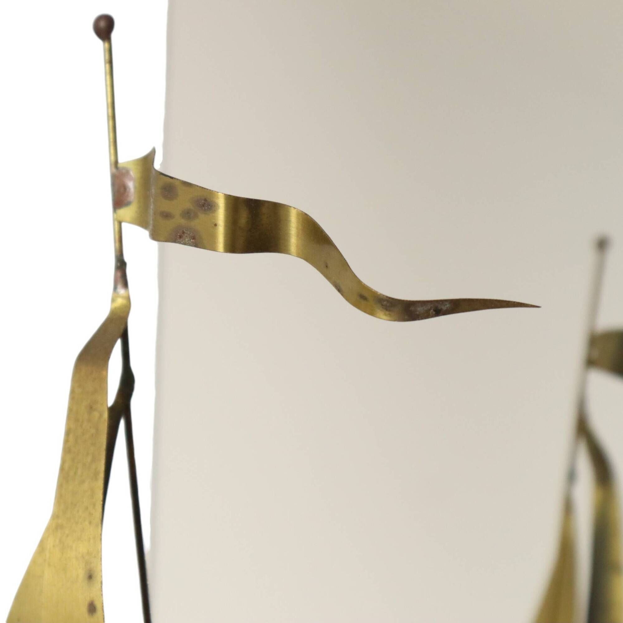 Copper and Brass Boat-Design Mirror by Daniel D’Haeseleer, 1970s