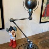 Jieldé lamp 2 arms 40+25cm industrial graphite Jean Louis Domecq 1950