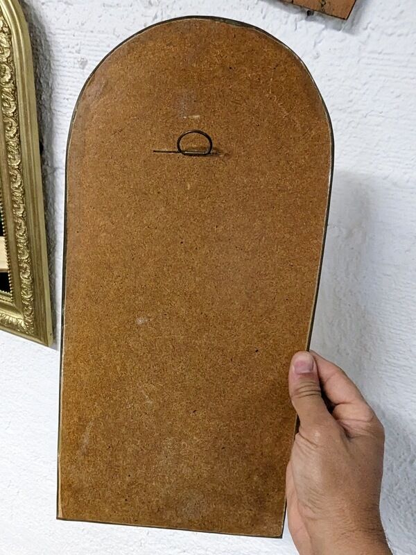 Urdu mirror in solid brass