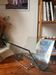 Post-modern Italian magazine rack FIAM glass and metal
