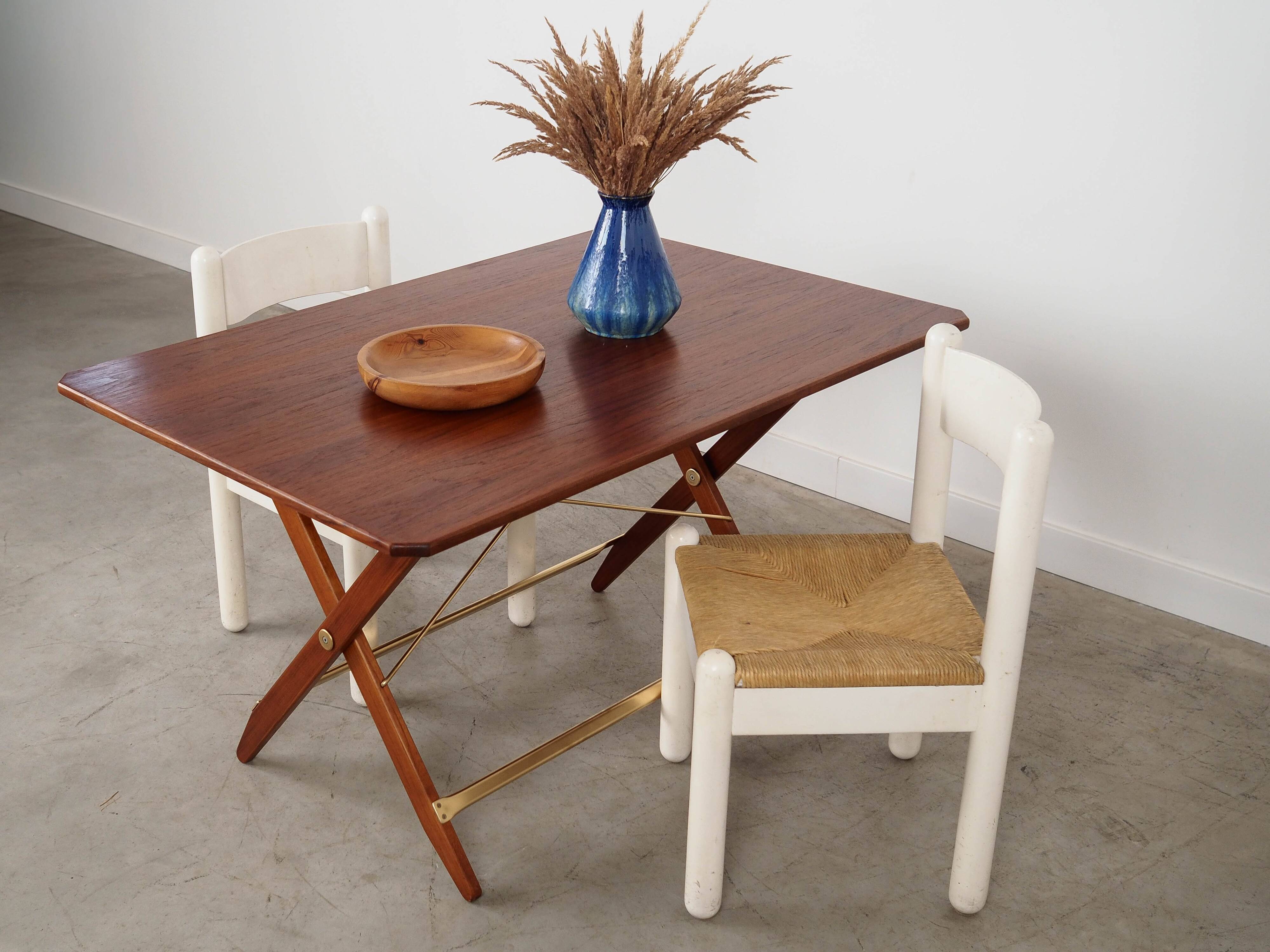 Folding teak table, Danish design, 1970s, made in Denmark