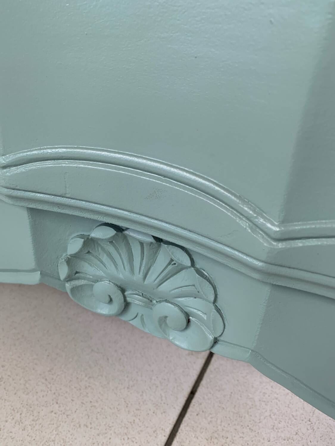 Commode style louis XV Verte