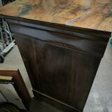 Louis Philippe period chest of drawers in solid walnut