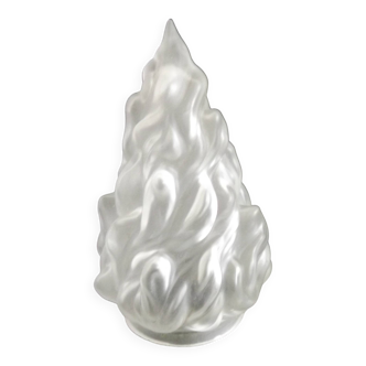 French Art Deco Opaque Glass Flame Shade • Vintage Lamp Shade Replacement