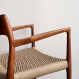 Chaises de Salle à Manger Danoises Modèle 57 en Teck, Niels O. Møller, JL Mollers, Ensemble de 6