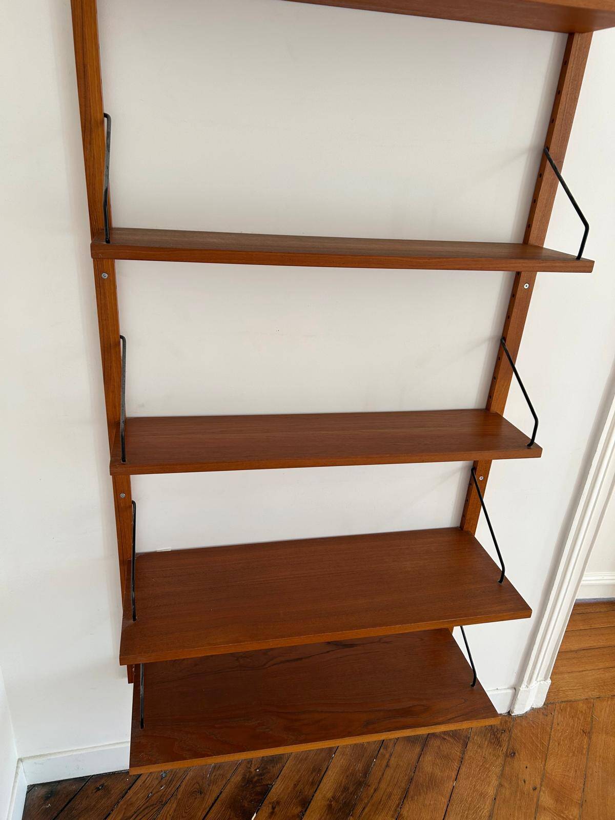 Teak wall shelves by Poul Cadovius, Denmark, 1960s.