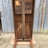 Antique cherry farmhouse table with 2 drawers and 1 pull-out