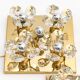 Brass wall lamp with glass prisms