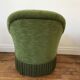 Green velvet toad armchair