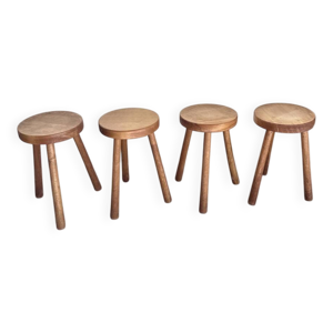 Set de 4 tabourets tripode