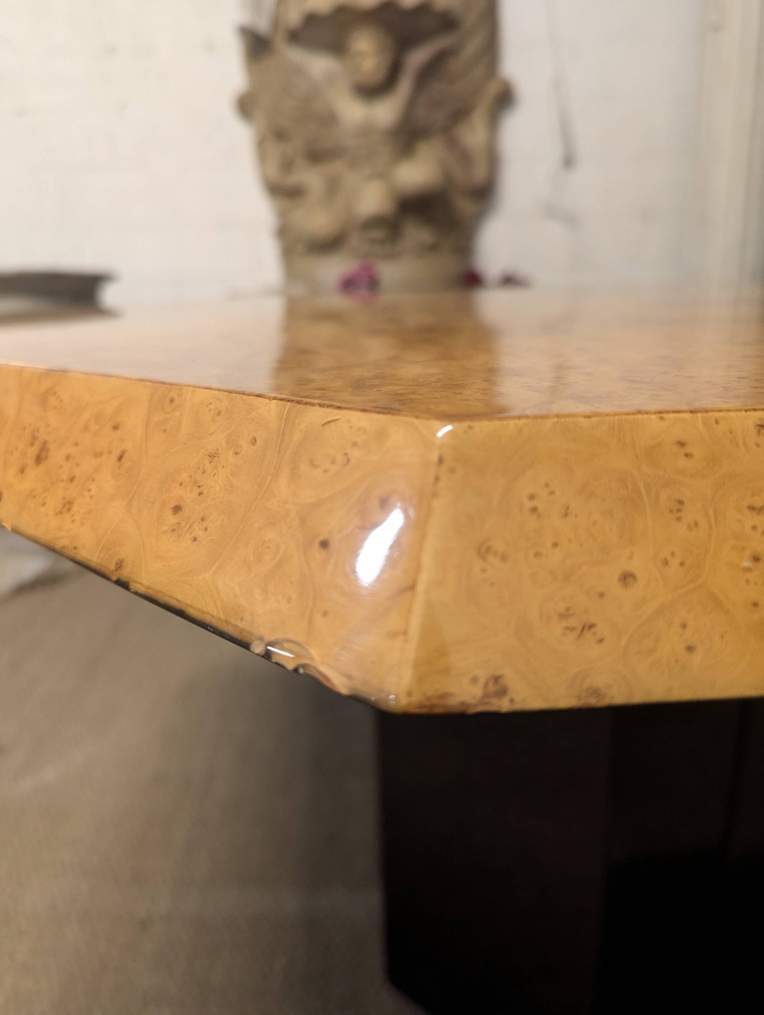Elm burl table by Jean-Claude Mahey