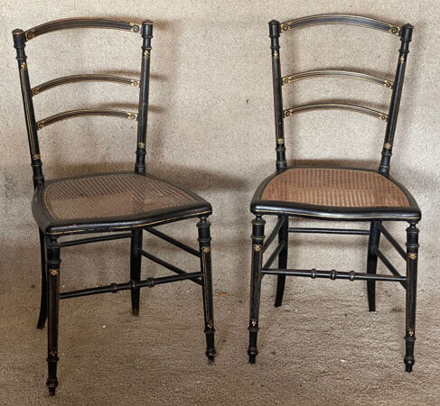 Pair of chairs canned