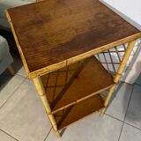 Shelf, rattan bedside table