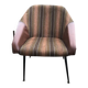 Mid-Century brown armchair in metal and upholstery fabric, VEB Waldheim 1960s