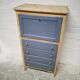 Vintage blue secretary and raw wood