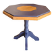 Octagonal wooden coffee table with central leg