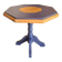 Octagonal wooden coffee table with central leg