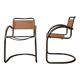 Pair of Effezeta camel cantilever armchairs, Made in Italy, 1970