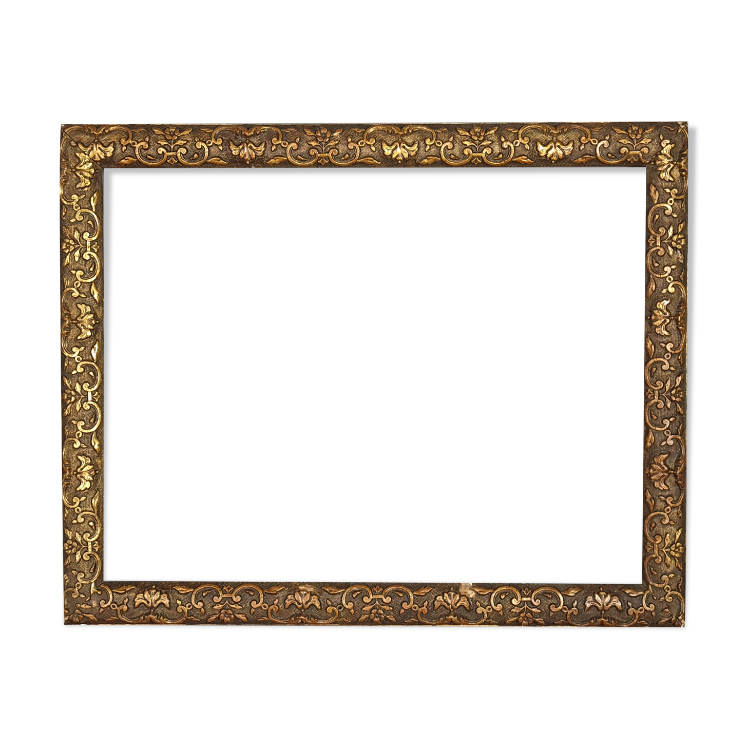 Old frame gilded stucco wood 47x38 foliage 42x32.9 cm Louis XIV SB style