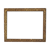 Ancien cadre bois stuc doré 47x38 feuillure 42x32,9 cm style Louis XIV SB