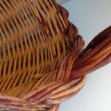 Two-tone wicker basket