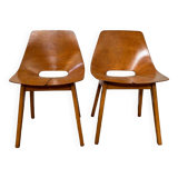 Pair of Pierre Guarriche chairs for Steiner 1950