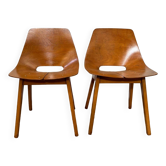 Pair of Pierre Guarriche chairs for Steiner 1950