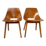 Pair of Pierre Guarriche chairs for Steiner 1950