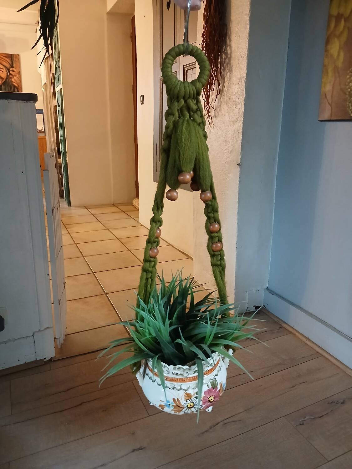 Vintage hanging plant holder