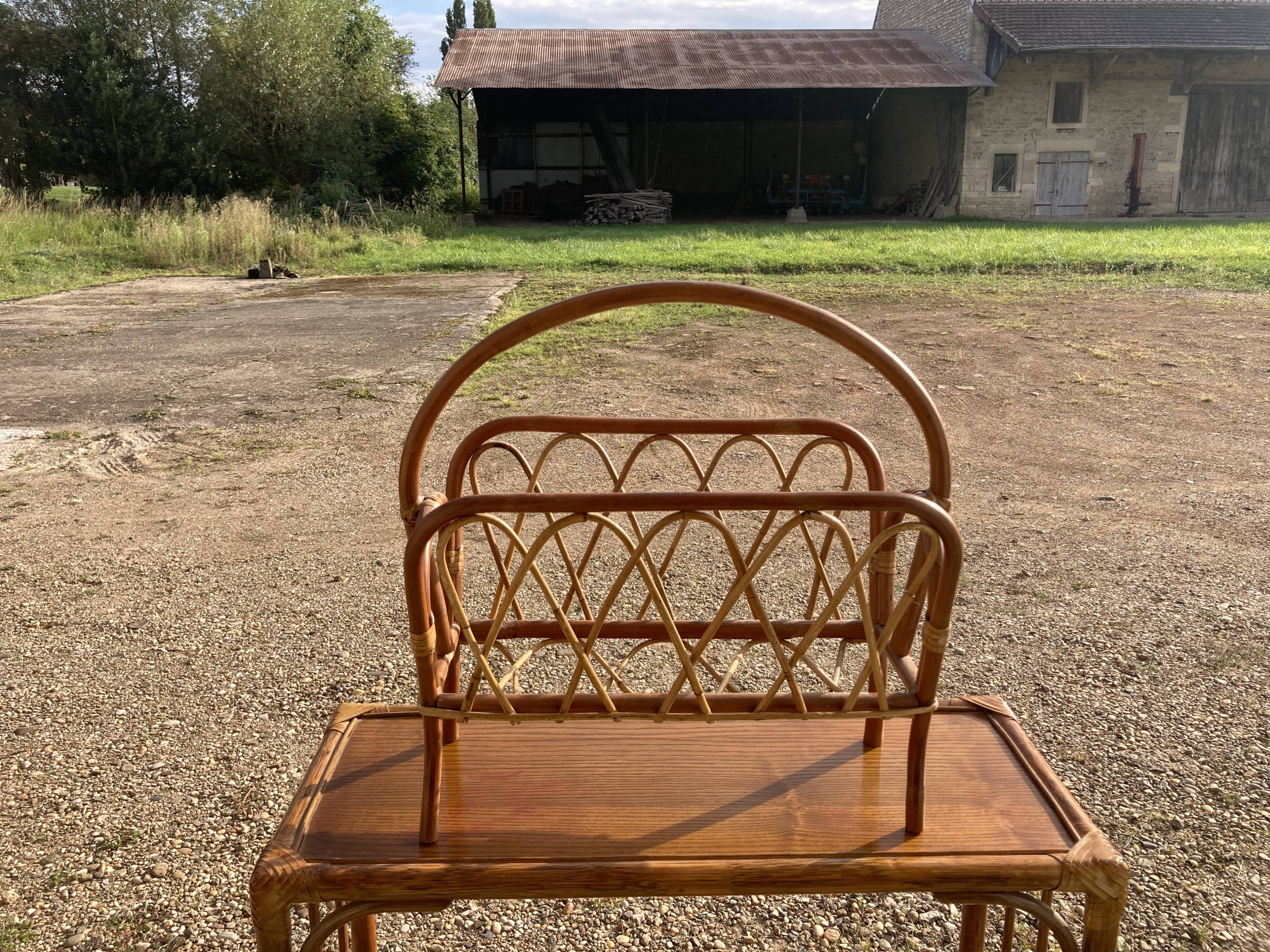 Rattan magazine door