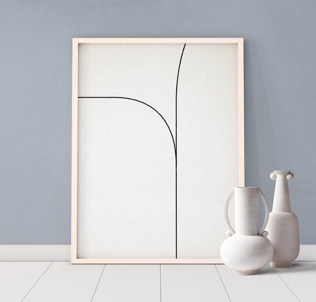 Pair of giclee prints, abstract wall art set of two, 50x70cm