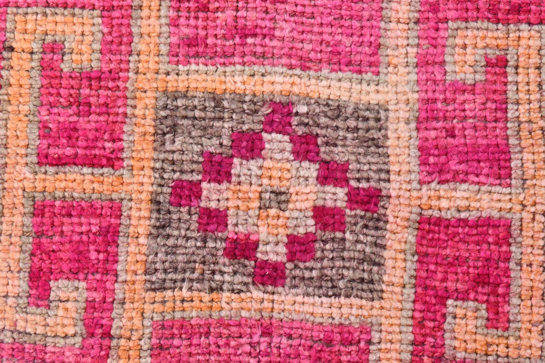 3x10 pink red turkish vintage runner rug, 101x323cm sk 18180 free shipping