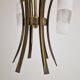Italian Mid-Century Brass Chandelier with Murano Style Glass Shades, 1960's