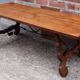 Spanish table with oak lyre legs (19th century)