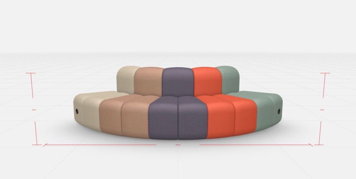 Modular sofa Blå Station S80