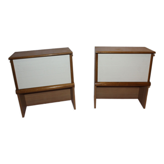 Vintage design bedside tables 70s